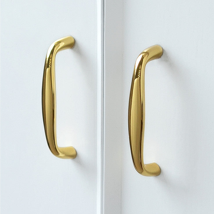 Homdiy Cabinet Pulls and Dresser Knobs in Polished Unlacquered Brass