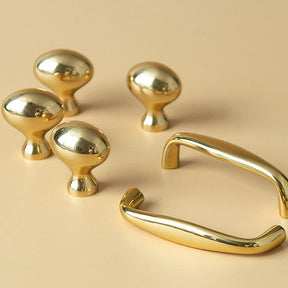 Cabinet Pulls and Dresser Knobs in Polished Unlacquered Brass -Homdiy