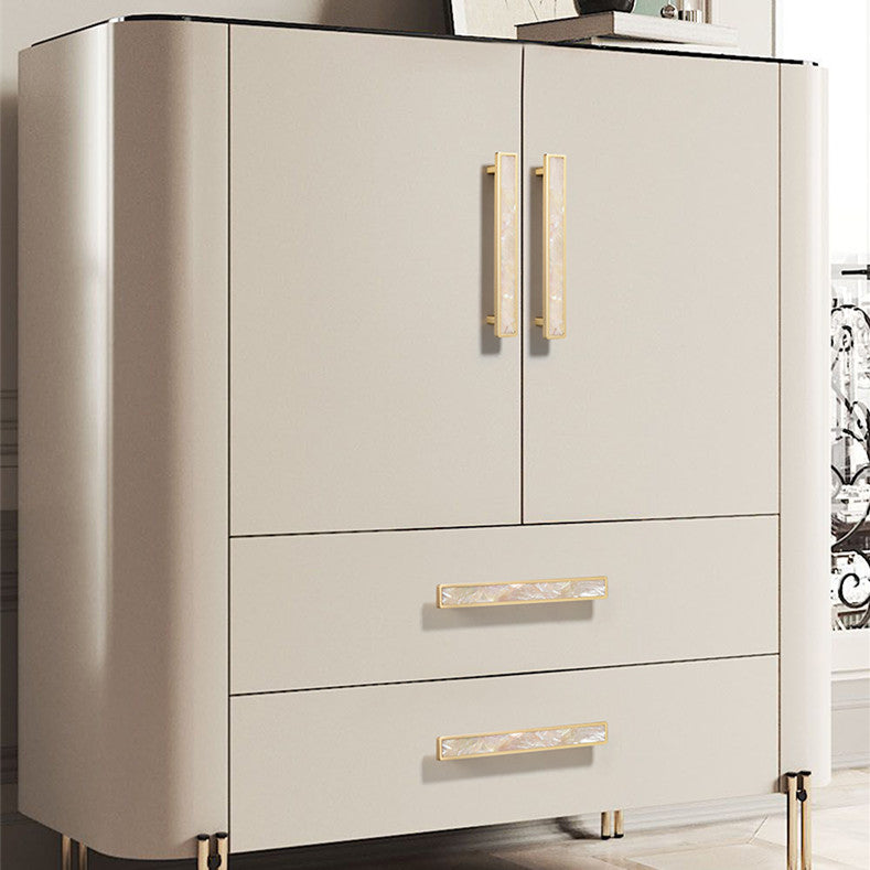 Luxury Natural Shell White Cabinet Pulls Brass Drawer Knobs -Homdiy