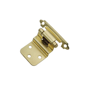 Brushed Brass Hinges Self Closing for Cabinets(5 pairs), 38BB -Homdiy