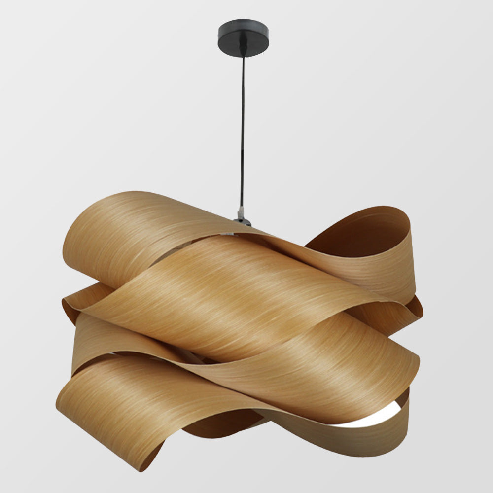 Modern Irregular Wood Pendant Light For Living Room -Homdiy