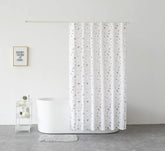 Grey Spot Bathroom Fabric Shower Curtain, Polyester Shower Curtain for Bathroom, 72 x 72 Inch -Homdiy