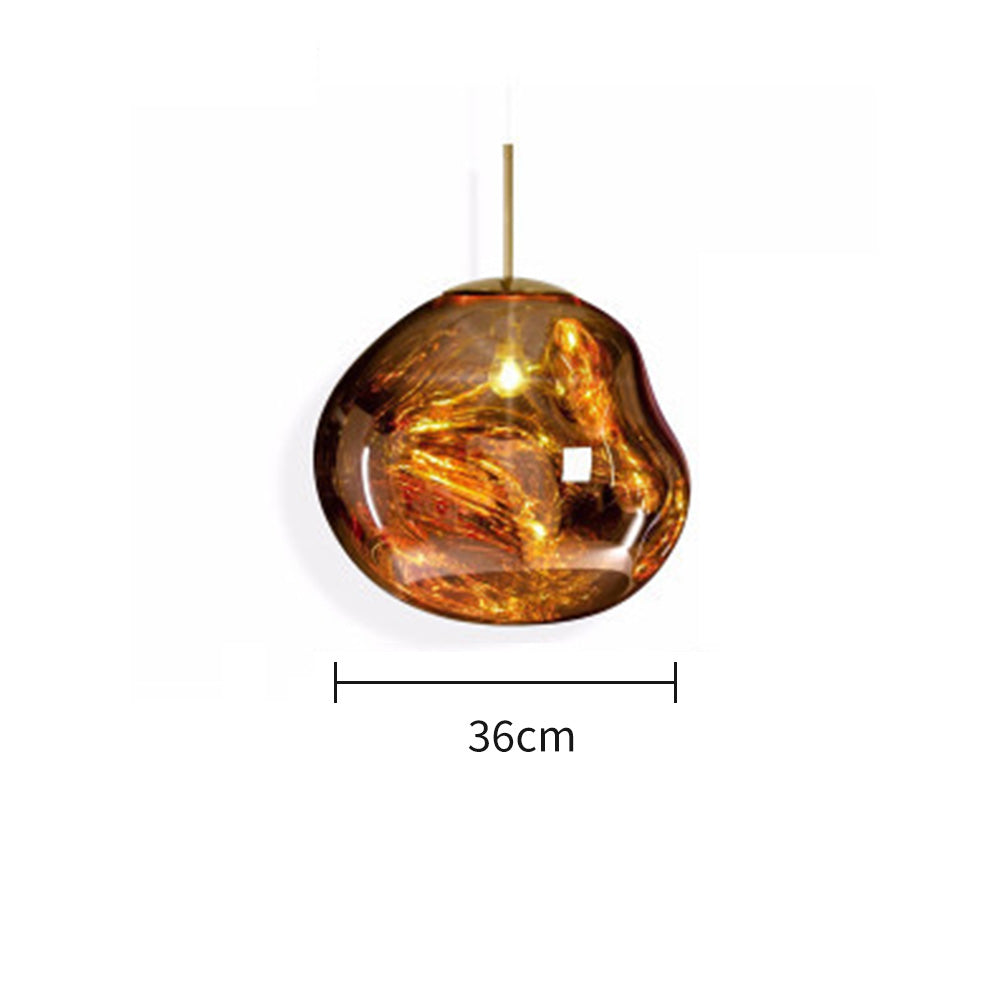 Melt Copper Large Round Pendant Light -Homdiy