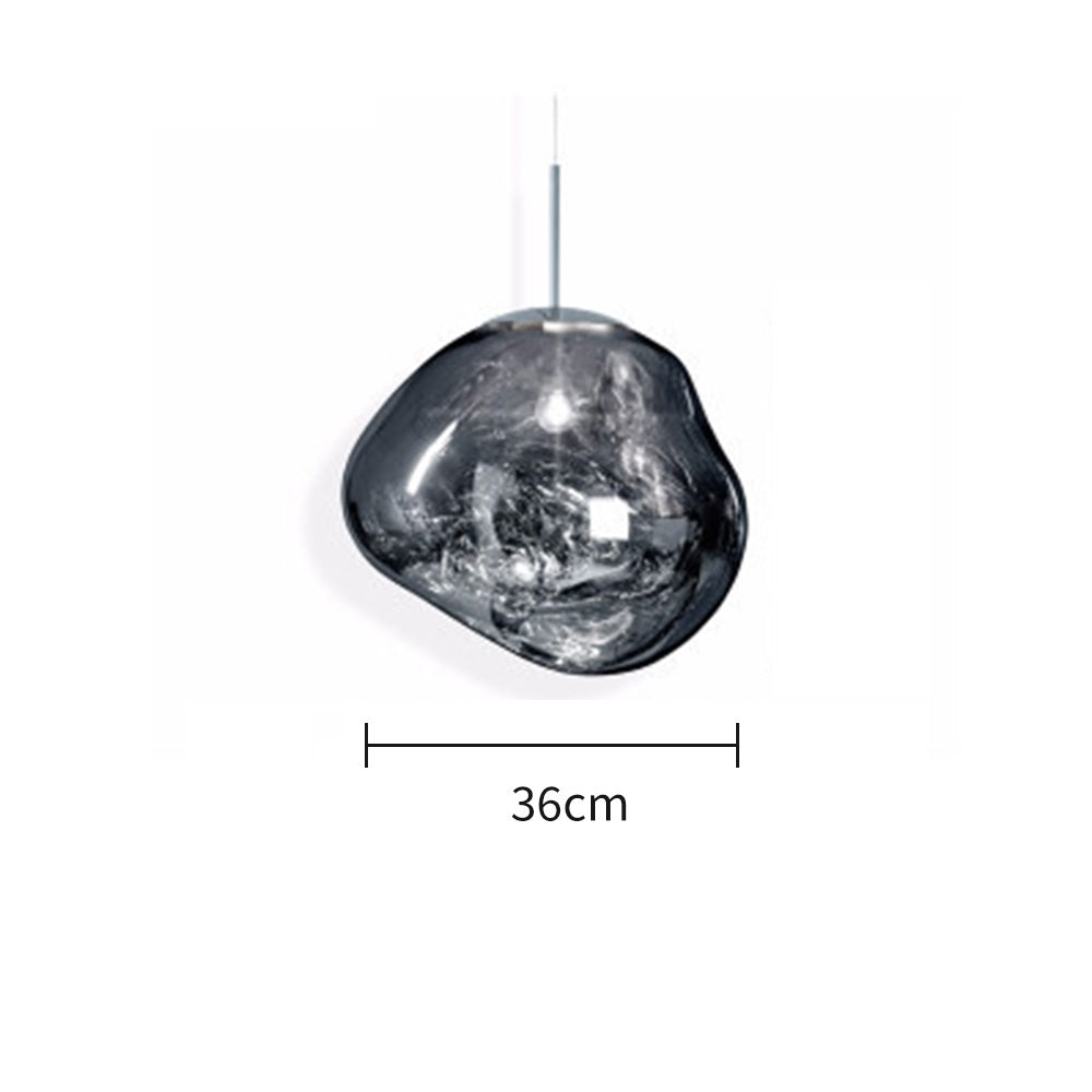 Melt Copper Large Round Pendant Light -Homdiy