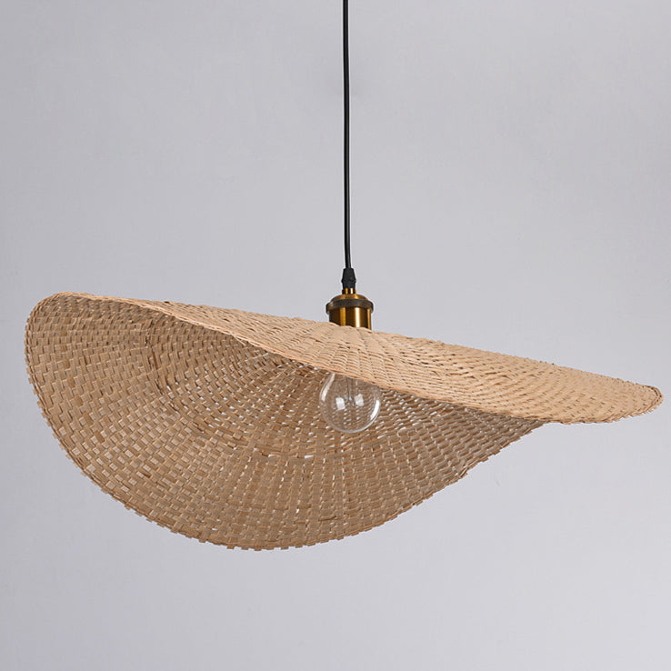Handmade Bamboo Woven Hanging Wicker Pendant Light -Homdiy