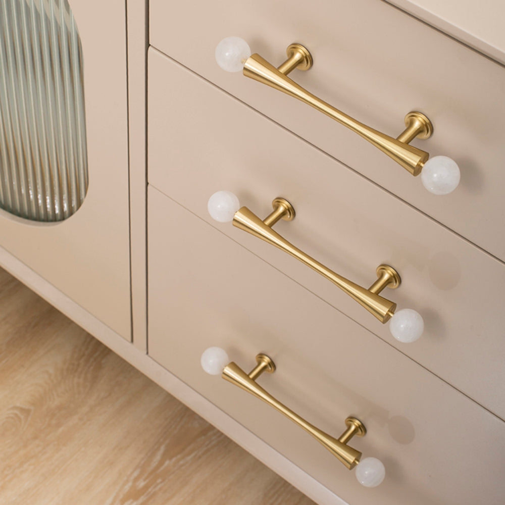 Homdiy Crystal Gold Cabinet Pull Cabinet Handles Dresser Pulls for