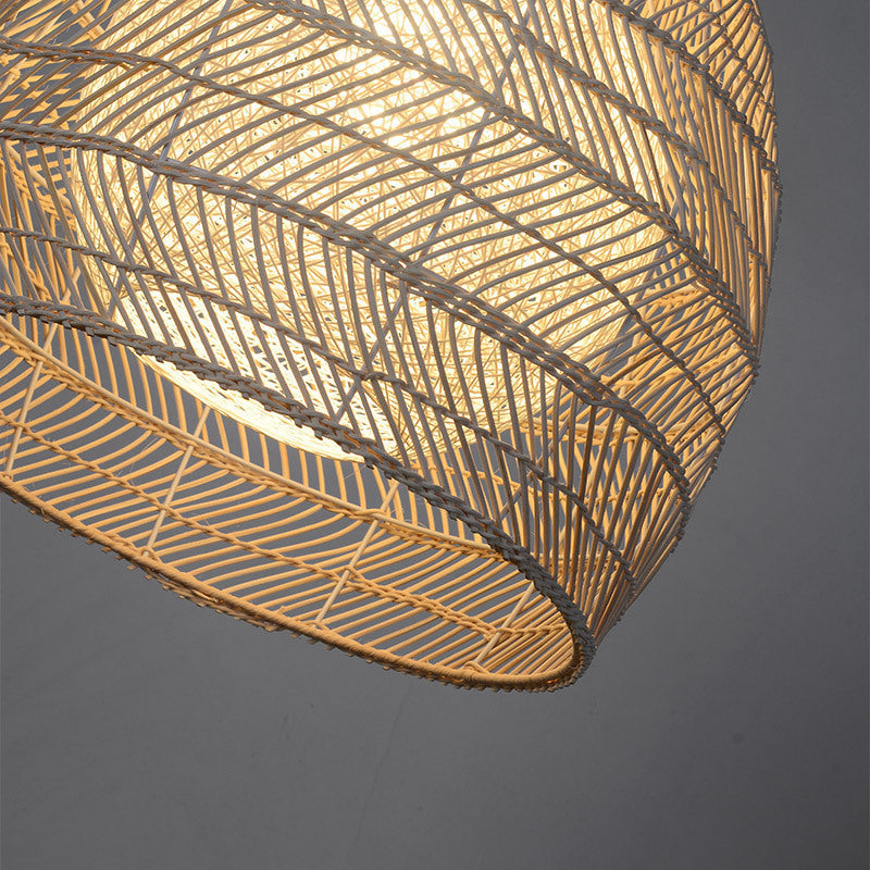 Rattan Basket Pendant Light Wicker Lampshade -Homdiy