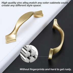 Gold 3-3/4 inch Hole Center Cabinet Pulls Handle For Cabinets And Drawers -Homdiy