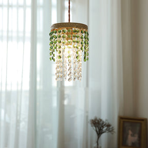 Vintage Crystal Chandelier Decorative Antique Brass Pendant Light -Homdiy