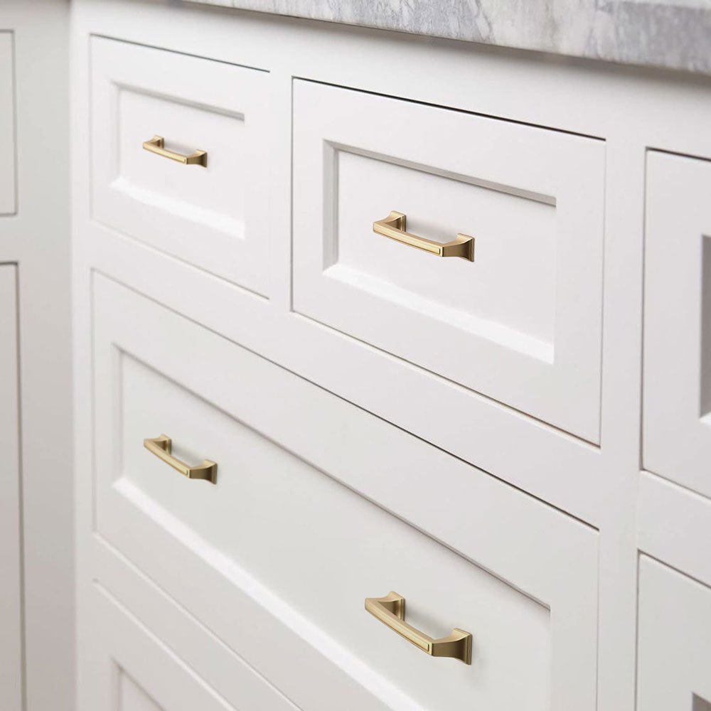 30 Pack Brass Drawer Pulls Square Dresser Drawer Handles Solid Cabinet Handles for Bathroom(LS9136BB) -Homdiy