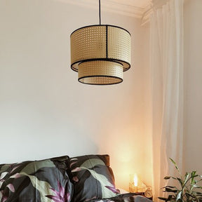 Handwoven Rattan Pendant Light Decorative Lantern Hanging Light -Homdiy