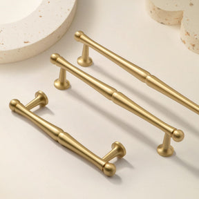 Homdiy cabinet pulls brushed gold brass drawer handles for kitchen