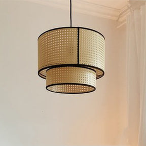 Handwoven Rattan Pendant Light Decorative Lantern Hanging Light -Homdiy