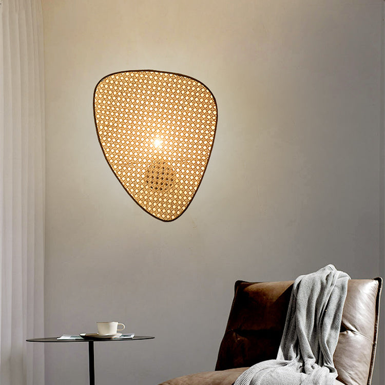 Stylish Rattan Weaving Wall Lamp Home Decor Sconce Light -Homdiy