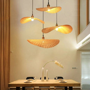 Handmade Bamboo Woven Hanging Wicker Pendant Light -Homdiy