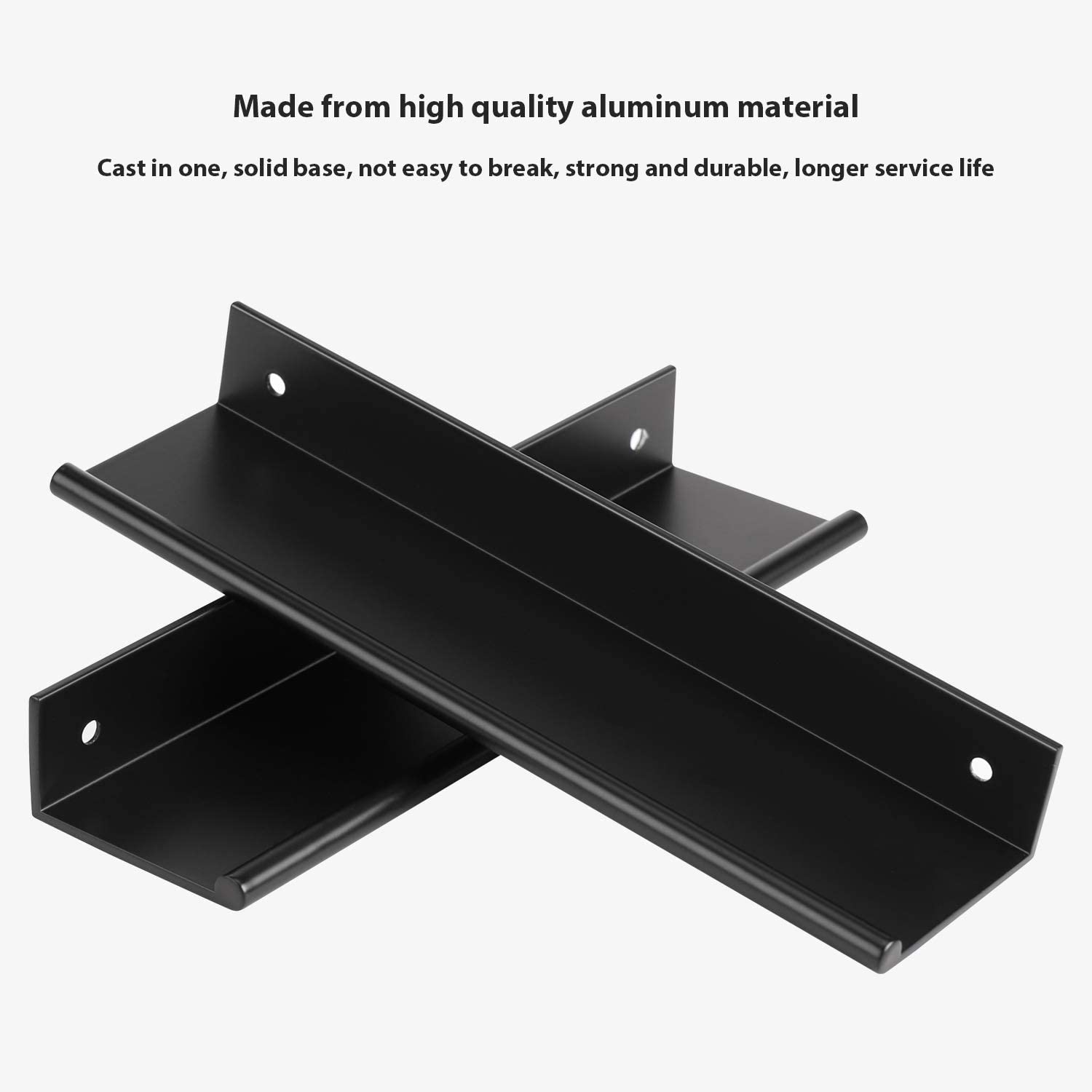 20 Pack Black Finger Edge Pulls Modern Bathroom Cabinet Hardware Handles(LS7030BK) -Homdiy