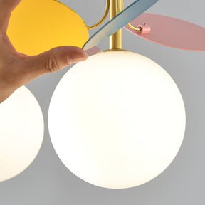 Modern Glass Art Colorful Macaron LED Pendant Light -Homdiy