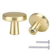 30 Pack Brushed Gold Kitchen Cabinet Mushroom Knobs 1.27 Inch(LS5310GD) -Homdiy