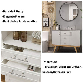 15 Pack Kitchen Cabinet Pulls Brushed Nickel Bathroom Drawer Pulls(LST18BSS) -Homdiy