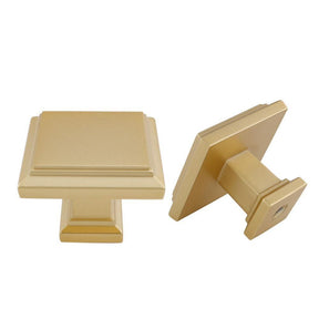 30 Pack Modern Gold Kitchen Cabinet Handles Square Drawers Knobs For Bathroom(LS9111BB) -Homdiy