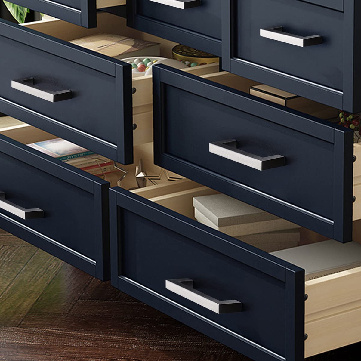 Homdiy Cabinet Pulls Brushed Nickel Modern Cabinet Handles Kitchen Bar Pulls