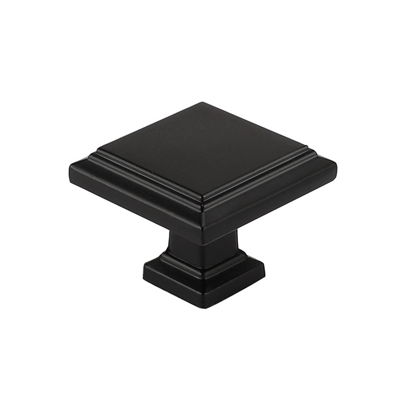12 Pack Modern Square Cabinet Drawer Knobs Black For Kitchen(LS9111BK) -Homdiy