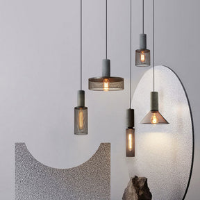 Modern Industrial Style Cement Metal Pendant Light -Homdiy
