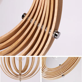 Handcrafted Natural Wood Pendant Lampshade -Homdiy