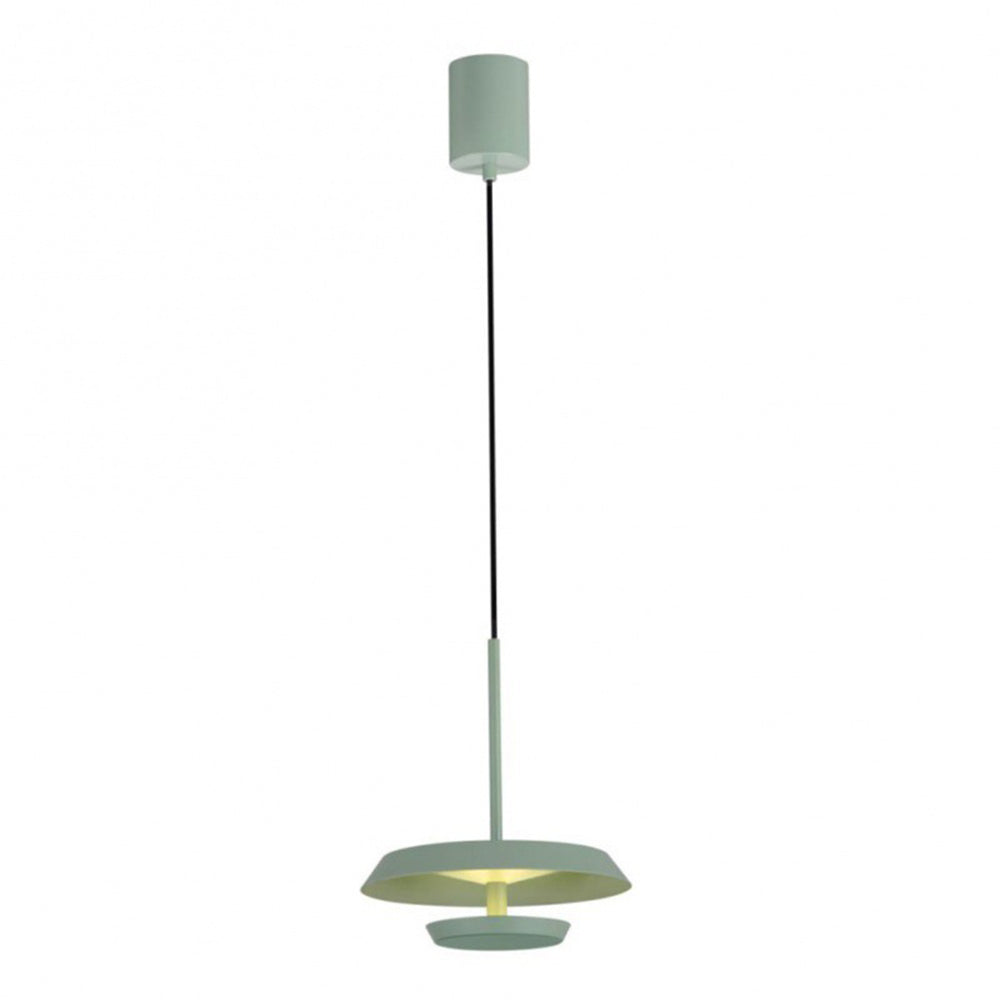 Modern LED Hanging Light Fixtures Round Plate Pendant Lights -Homdiy