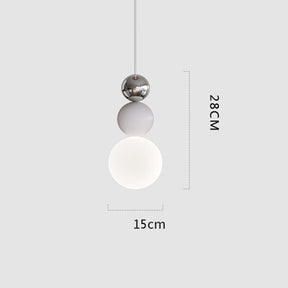 White Glass Pendant Light for Bedroom Bedside -Homdiy
