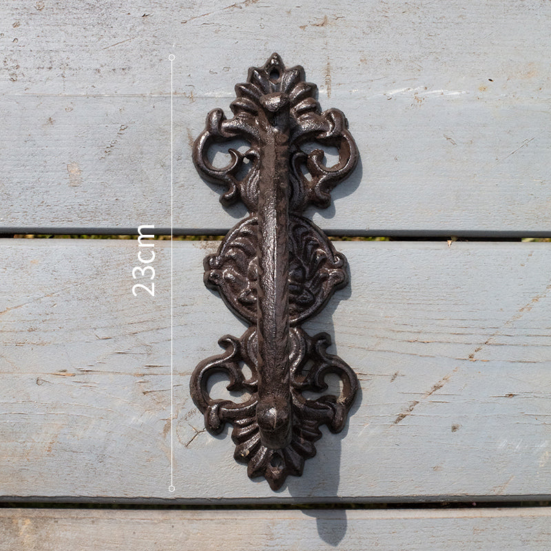 Classical European-style Courtyard Cast Iron Carved Vintage Door Pull -Homdiy
