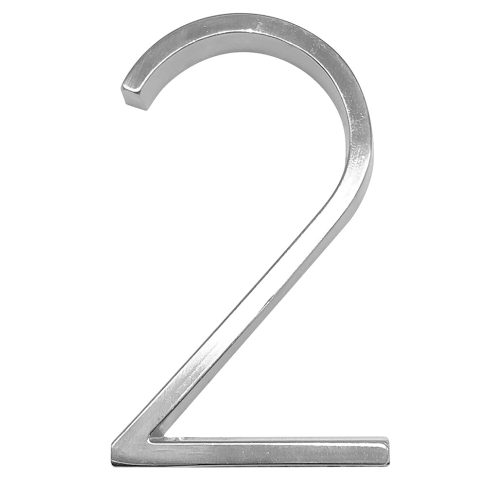 Modern and Simple Zinc Alloy House Number Signs in Silver -Homdiy