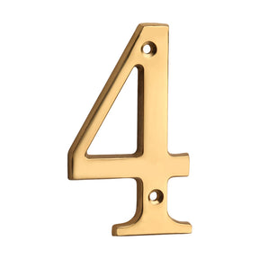4 Inch Modern Floating Gold Brass House Numbers -Homdiy
