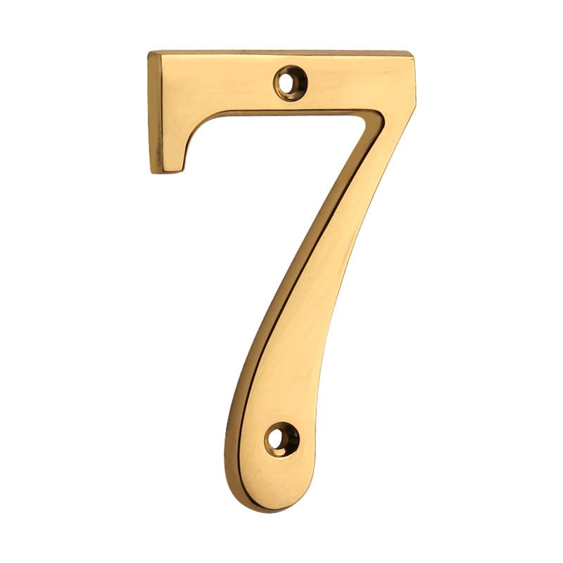4 Inch Modern Floating Gold Brass House Numbers -Homdiy