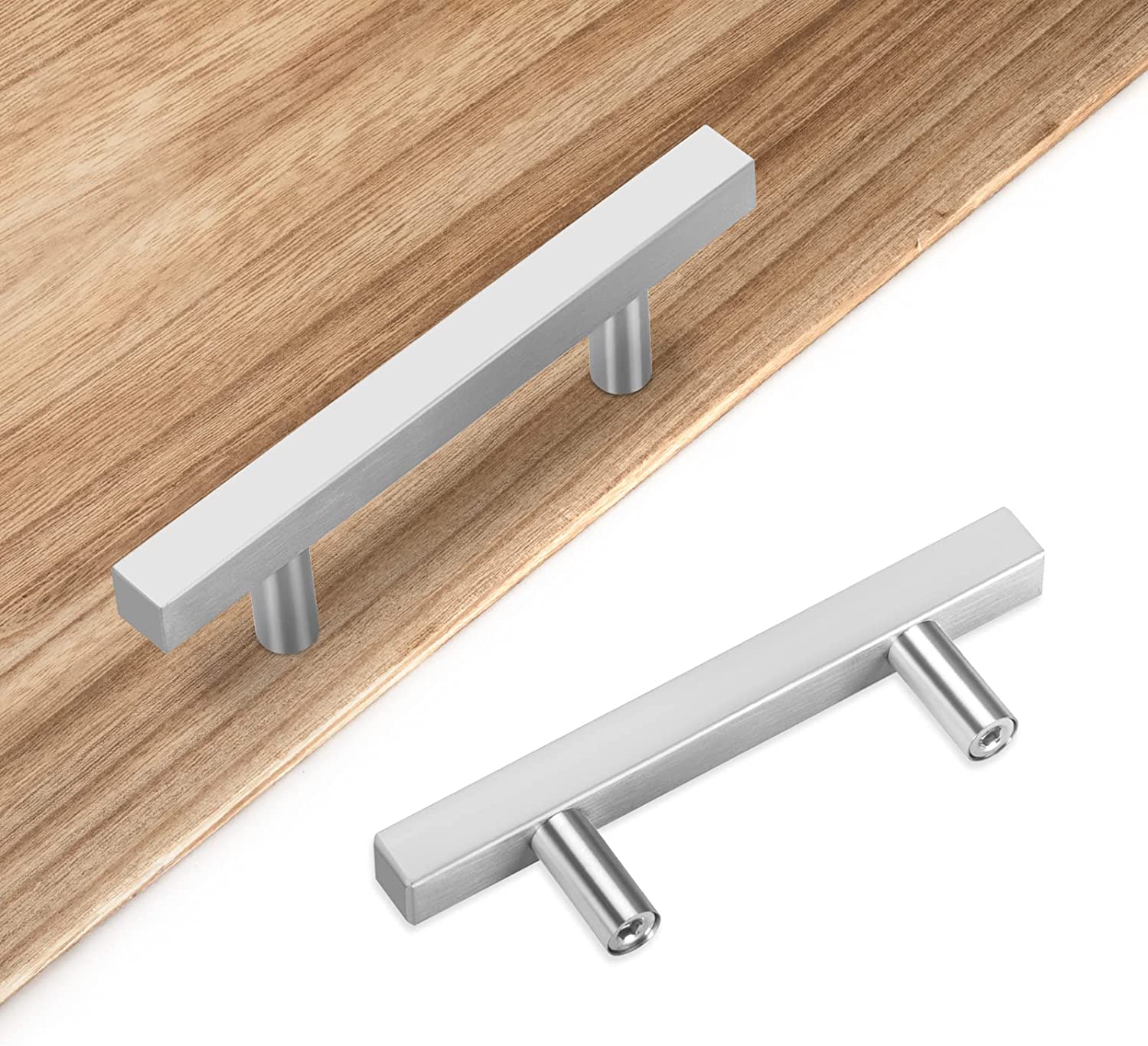 15 Pack Cabinet Door Handles Stainless Steel Bar Pulls for Kitchen Cabinets(LSJ22BSS) -Homdiy