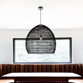 Handmade Rattan Pendant Lampshade Wicker Ceiling Light -Homdiy