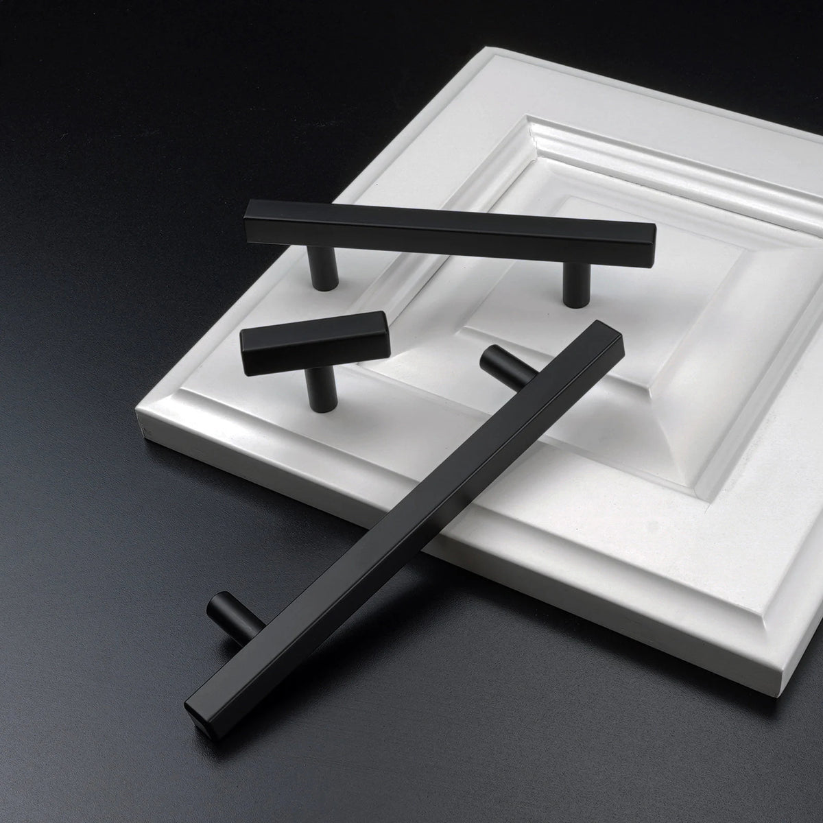 Modern Square Black Cabinet Handles For Kithcen -Homdiy